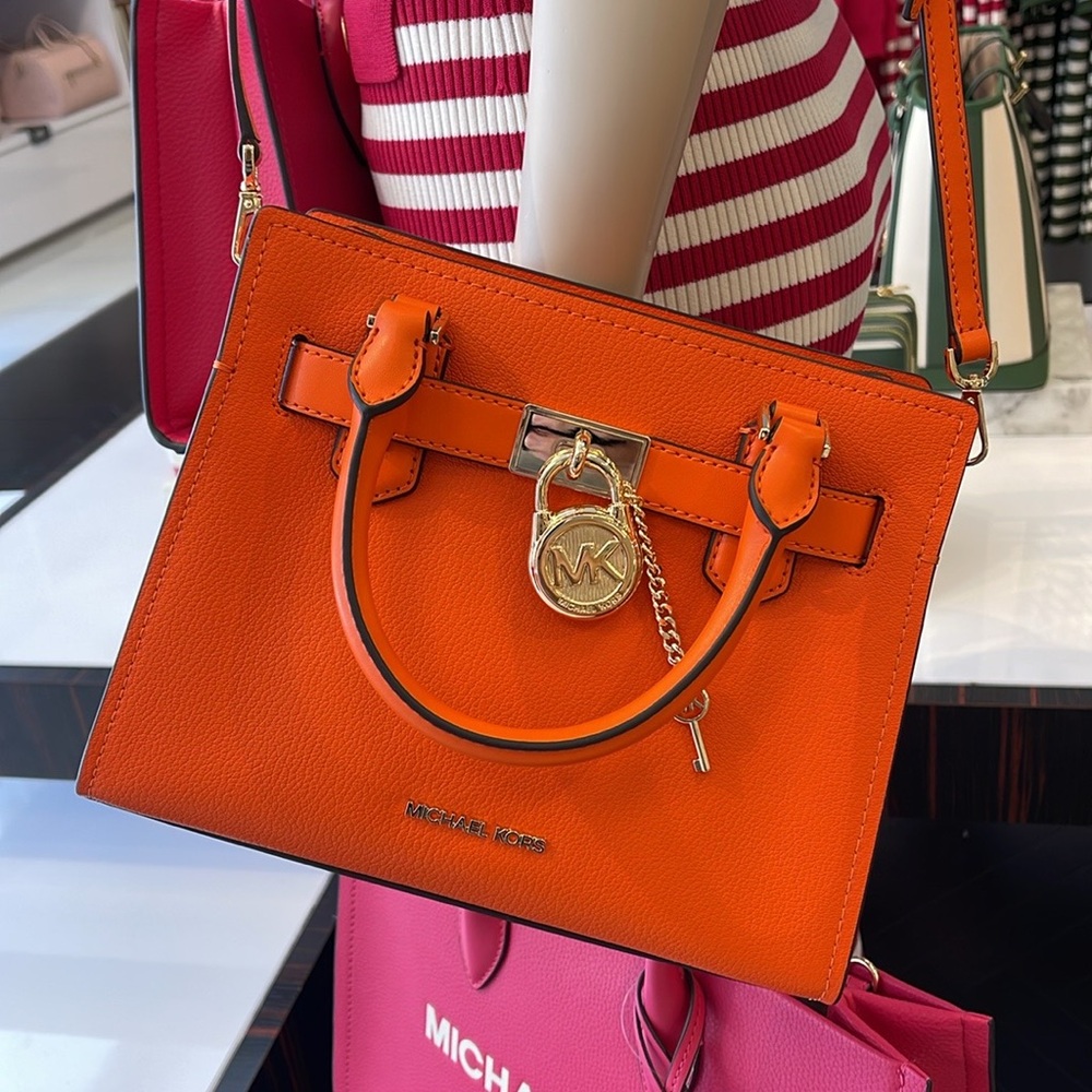 Michael Kors Hamilton Small Satchel Shoulder Crossbody Bag 
Poppy COLOR 
NWT - Picture 4 of 16